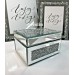 Mirror Jewelry Box Swarovski Stone Silver 12X15 Cm