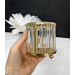 Crystal Rod Luxurious Candle Holder Gold Small