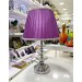 Lampshade / Lamp With Horizontal Silver Legs, Purple-Silver Color
