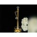 A Metal Decorative Piece In The Form Of A Towel/Towel Holder With Luxurious Crystal Edges In Golden Color