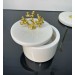 Marble Coral Box With Lid White Gold