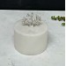Marble Coral Box With Lid White Silver