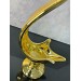 Üfleme Glass Sugar Bowl Swan Design Gold