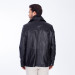 Men's Black Genuine Leather Coat With Vest