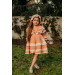 Bandana Lace Detailed Dress, Design Vintage Girls' Evening Dress, Birthday Dress