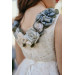 Floral Detail All Lace Dress With Embroidered Belt Back