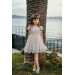 Special Design Dress, Lace Detailed Dress, Crown Accessory Girl's Evening Dress