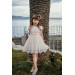 Special Design Dress, Lace Detailed Dress, Crown Accessory Girl's Evening Dress