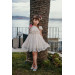 Special Design Dress, Lace Detailed Dress, Crown Accessory Girl's Evening Dress