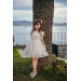 Special Design Dress, Lace Detailed Dress, Crown Accessory Girl's Evening Dress