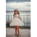 Special Design Dress, Lace Detailed Dress, Crown Accessory Girl's Evening Dress