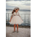 Special Design Dress, Lace Detailed Dress, Crown Accessory Girl's Evening Dress