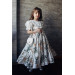 Special Design Girls' Evening Dress, Long Vintage Girls' Dress With Bag Accessories