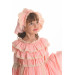 Special Design Vintage Girls` Dress, Girls` Evening Dress With Hair Accessory, Long Girls` Dress