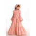 Special Design Vintage Girls` Dress, Girls` Evening Dress With Hair Accessory, Long Girls` Dress