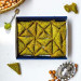 Mosca Dessert With Turkish Pastels In The Form Of Triangles Stuffed With Pistachios And Dipped In Pistachios 1 Kilo