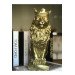 تمثال ديكور بشكل اسد ذهبي مزين