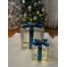 Decorative Christmas Tree With Six Led Lights Gift Box Set Of 2 Blue Ribbon