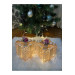 Decorative Led Lighted Gift Box Set Of 2 Cream Color Ribbon