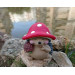Cute Mushroom Head Hedgehog Home Garden Statue