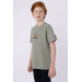 Cotton Printed Pocket Detailed Boy Crew Neck Tshirt