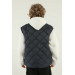 Double Pocketed Boy Vest With Diamond Pattern