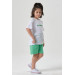 Crew Neck Printed Girls Tshirt And Shorts Set