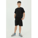 Crew Neck Boy Printed Detailed T Shirt And Shorts Two Piece Set