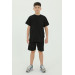 Crew Neck Boy Printed Detailed T Shirt And Shorts Two Piece Set