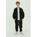 Crew Neck Boy T Shirt Printed Detail 3 Piece Tracksuit Set