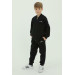 Crew Neck Boy T Shirt Printed Detail 3 Piece Tracksuit Set