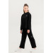 Crew Neck Girls Slit Detailed Cargo Pocket Tracksuit Set