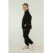 Stand Collar Printed Detailed Girls Tracksuit