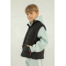 Stand Collar Zipper Detailed Boy Vest