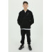 Boy Hooded Three Piece Printed Detailed Tracksuit