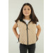 Hooded Double Pocket Girls Vest