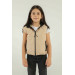 Hooded Double Pocket Girls Vest