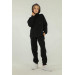 Hooded Cargo Pocket Thick Girls Tracksuit