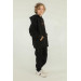 Hooded Cargo Pocket Side Zipper Detailed Thick Boys Tracksuit