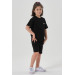 Girl Child Top And Bottom Crew Neck Shorts Set