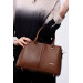 Molded Women's Tobacco Hand Shoulder And Crossbody Bag