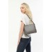 Women's Grey-Black Hand Shoulder And Crossbody Bag With Two Straps
