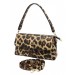 Double Strap Women's Brown Leopard Shoulder And Crossbody Bag