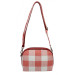 Women's Shoulder And Crossbody Bag Two-Compartment Plaid Pink