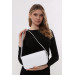 Women's Baguette Shoulder Bag Clamshell White