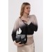 Women's Cross And Shoulder Bag With Clamshell Buckle Black