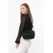 Women's Shoulder And Crossbody Bag Embroidered Chain Strap Black