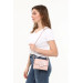 Pink Women's Hand Shoulder And Crossbody Bag With Stone Buckle Accessory 323