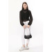 Women's Shoulder Bag With Buckle Accessory Baguette Black