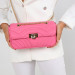 Chain Quilted Women's Fuchsia Shoulder And Crossbody Bag